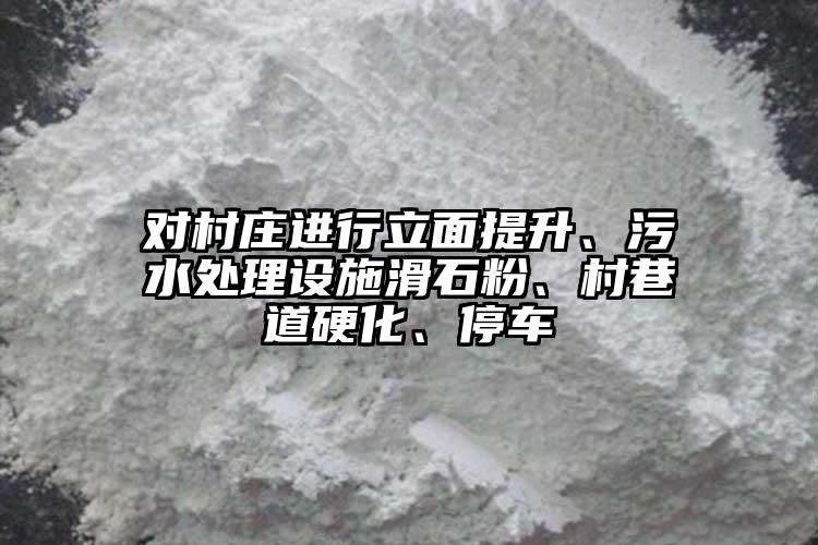 對村莊進行立面提升、污水處理設(shè)施滑石粉、村巷道硬化、停車